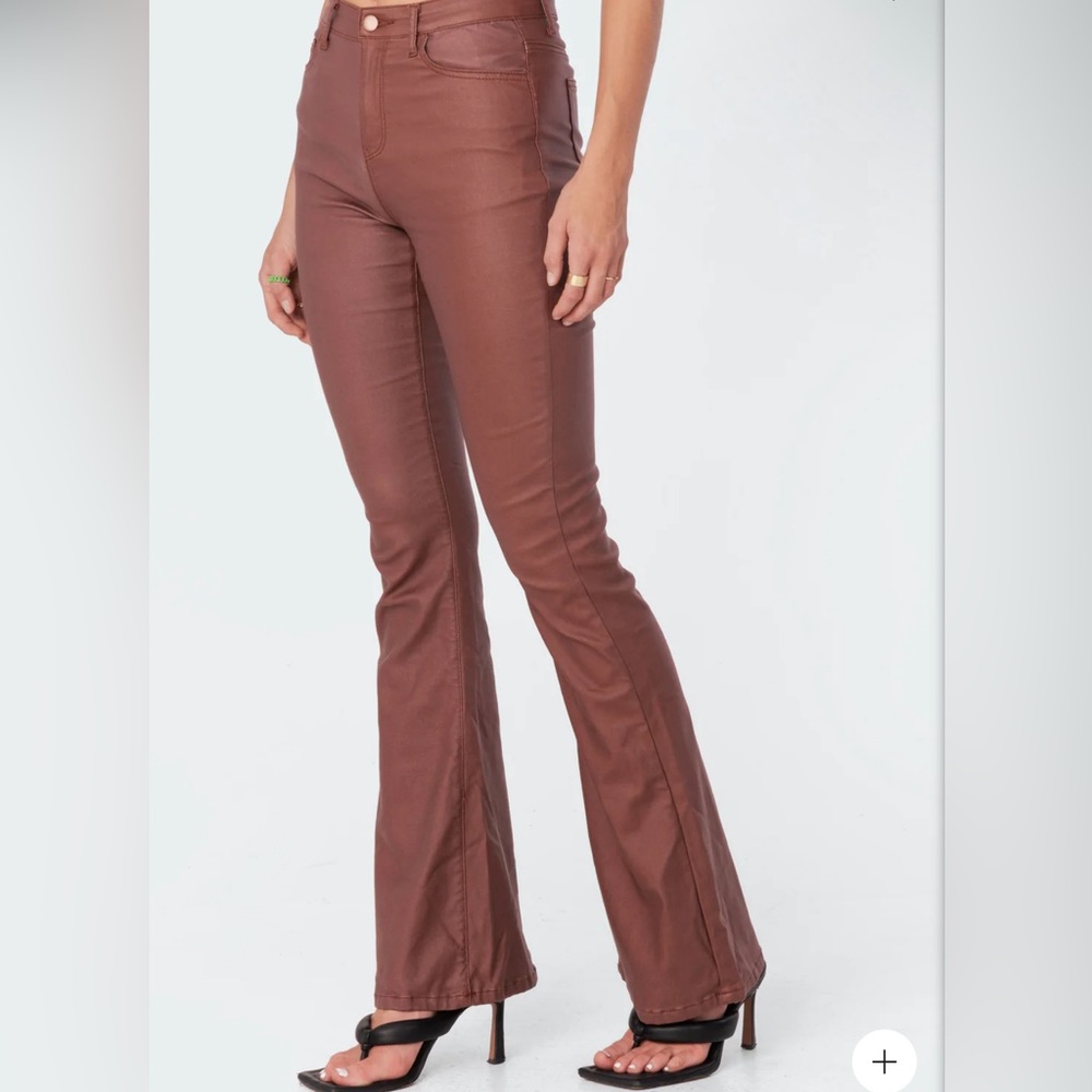 Edikted Brown Leather Pants